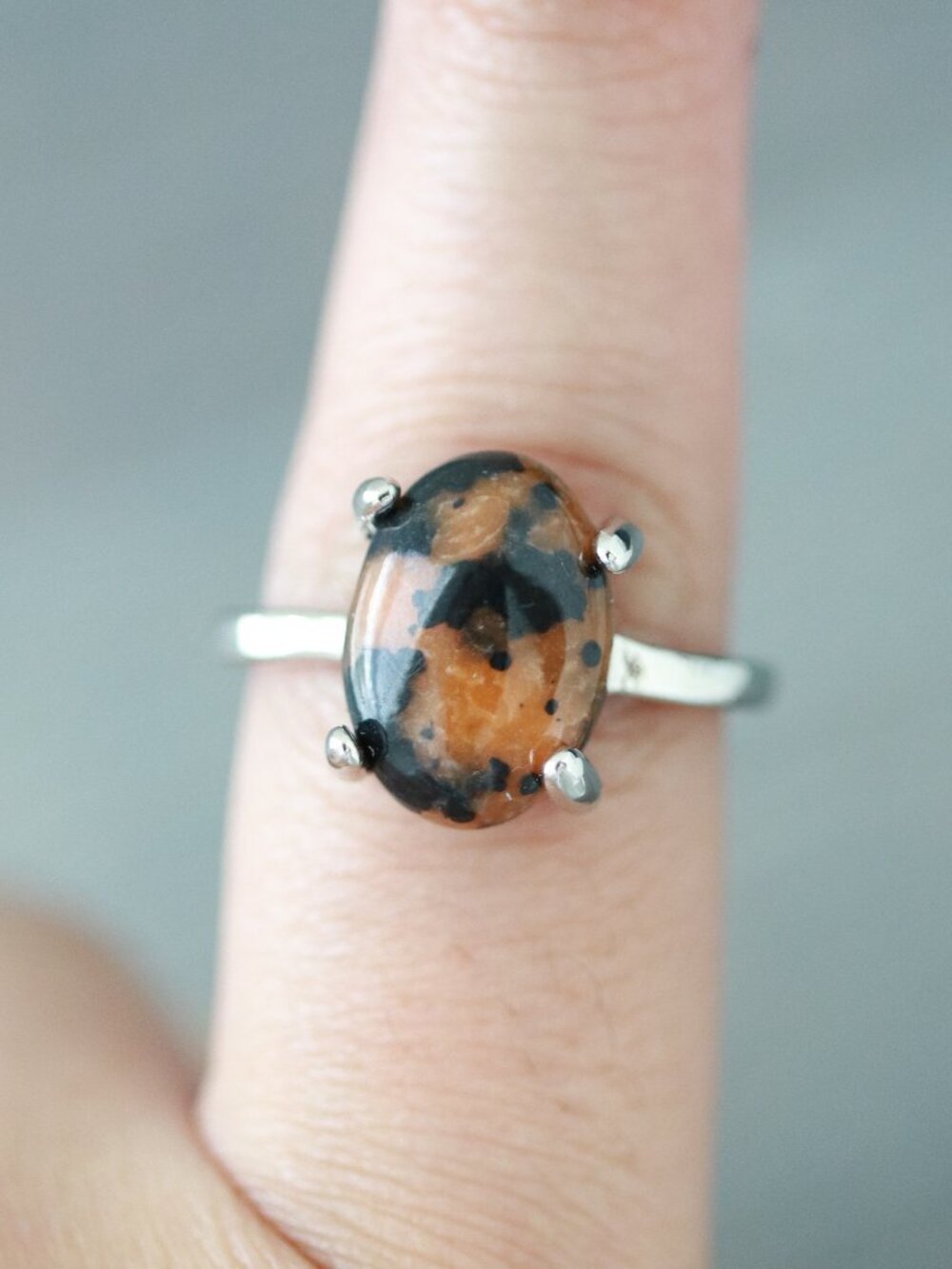RGA3 Gemstone Ring Silver Plated